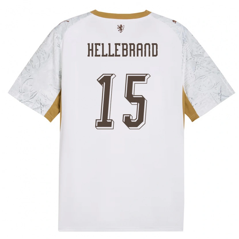 Danxen Women Czech Republic Patrik Hellebrand #15 Off-White Gold Gray Away Jersey 26-28 T-Shirt