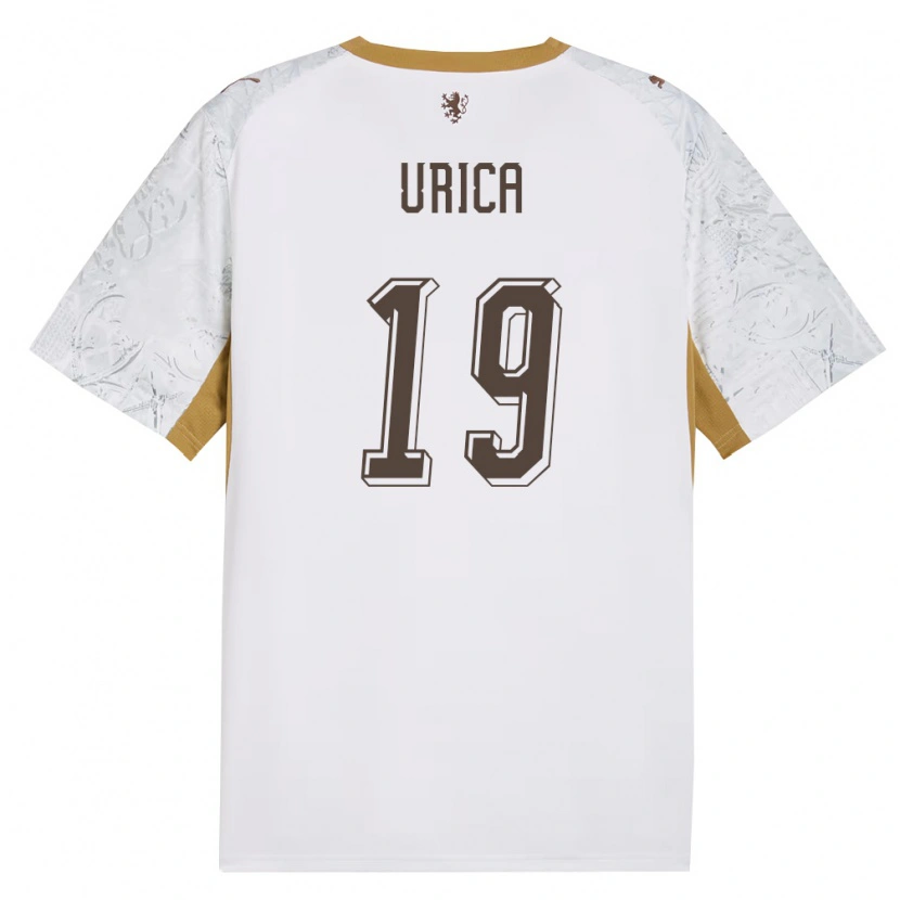 Danxen Women Czech Republic Filip Urica #19 Off-White Gold Gray Away Jersey 26-28 T-Shirt