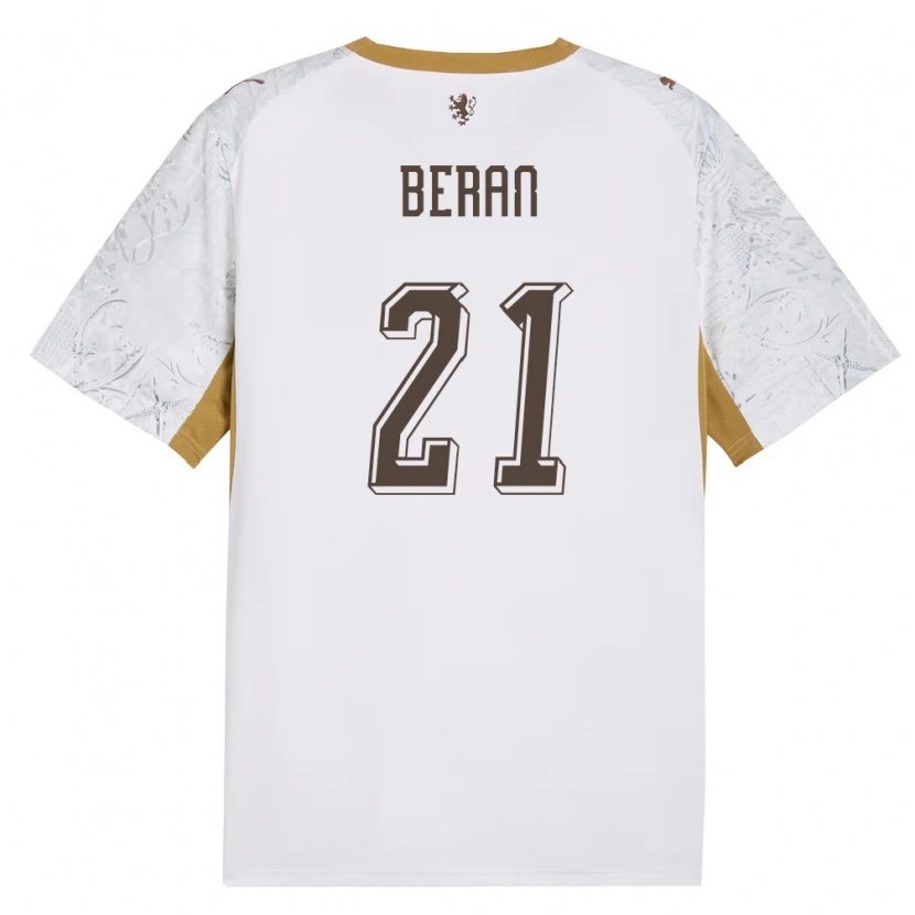 Danxen Women Czech Republic Michal Beran #21 Off-White Gold Gray Away Jersey 26-28 T-Shirt