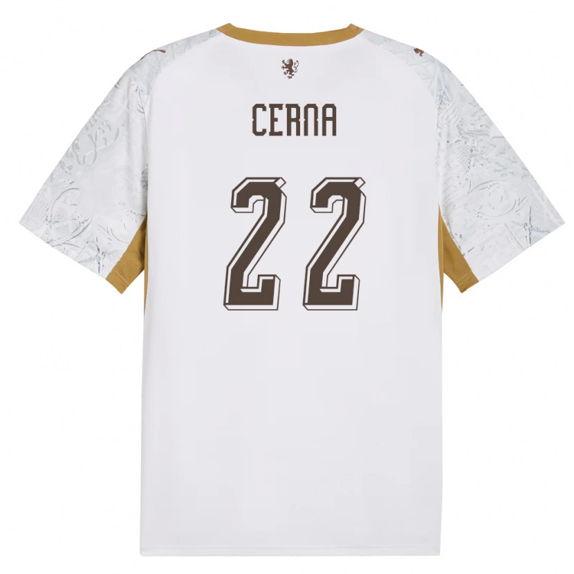 Danxen Women Czech Republic Franny Černá #22 Off-White Gold Gray Away Jersey 26-28 T-Shirt