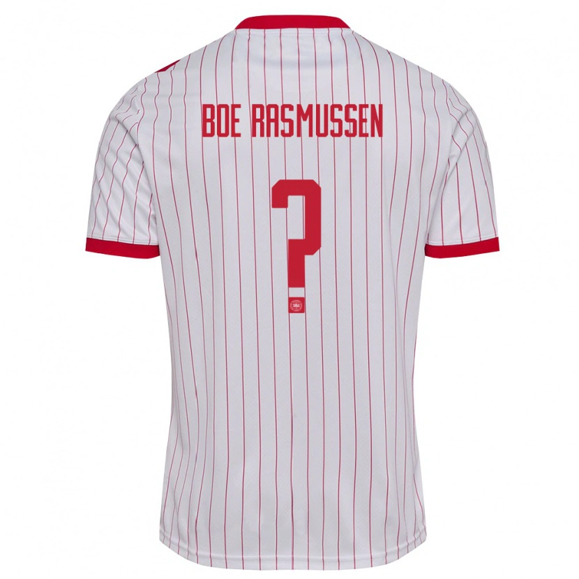 Danxen Women Denmark Hjalte Boe Rasmussen #0 White Red Away Jersey 26-28 T-Shirt