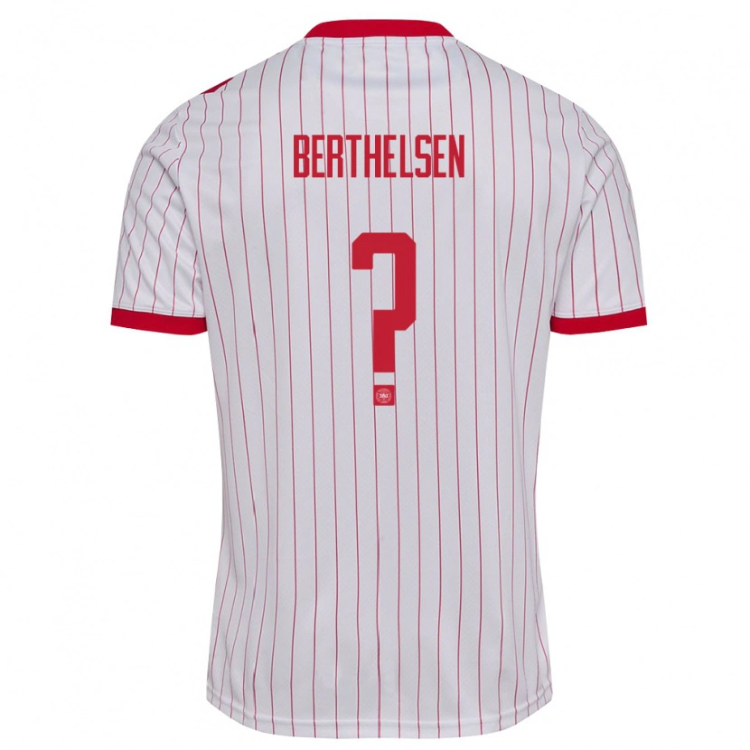 Danxen Women Denmark Villum Berthelsen #0 White Red Away Jersey 26-28 T-Shirt