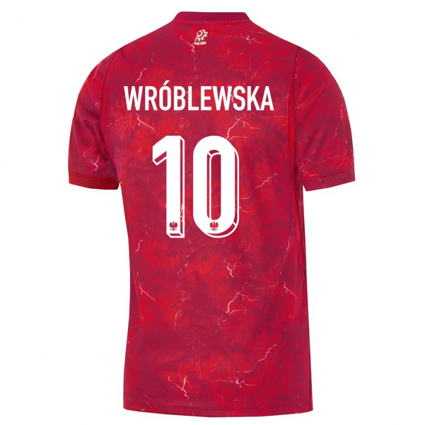 Danxen Women Poland Joanna Wroblewska #10 Red White Away Jersey 26-28 T-Shirt