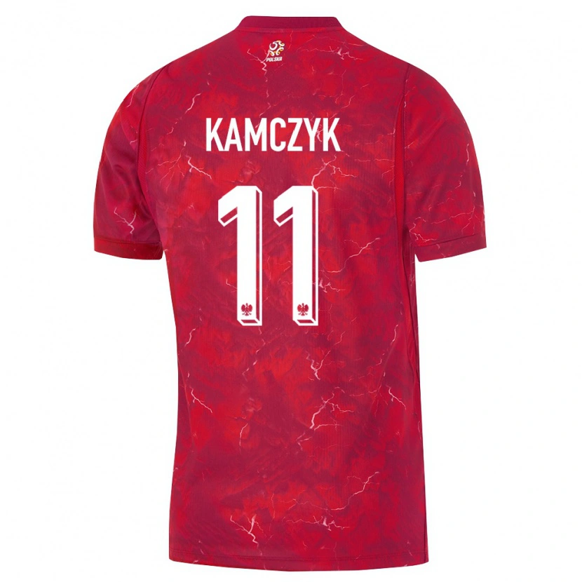 Danxen Women Poland Ewelina Kamczyk #11 Red White Away Jersey 26-28 T-Shirt