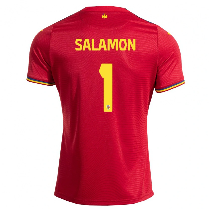Danxen Women Romania Szidonia Salamon #1 Red Navy Yellow Away Jersey 26-28 T-Shirt
