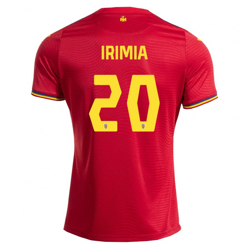Danxen Women Romania David Irimia #20 Red Navy Yellow Away Jersey 26-28 T-Shirt