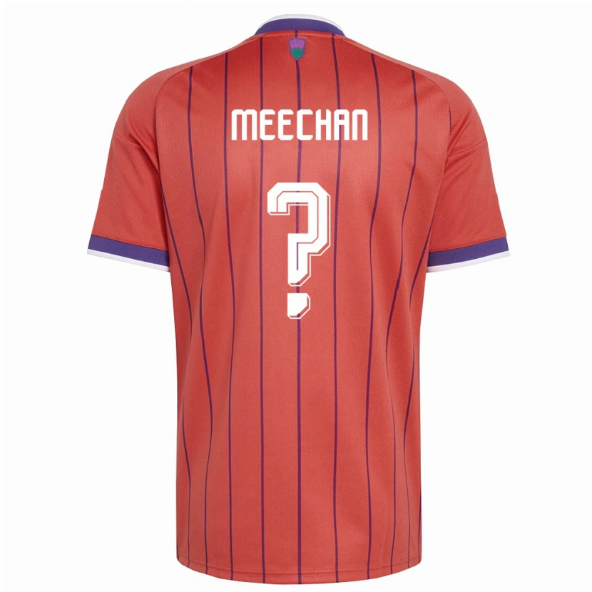 Danxen Women Scotland Nathan Meechan #0 Orange Purple Away Jersey 26-28 T-Shirt