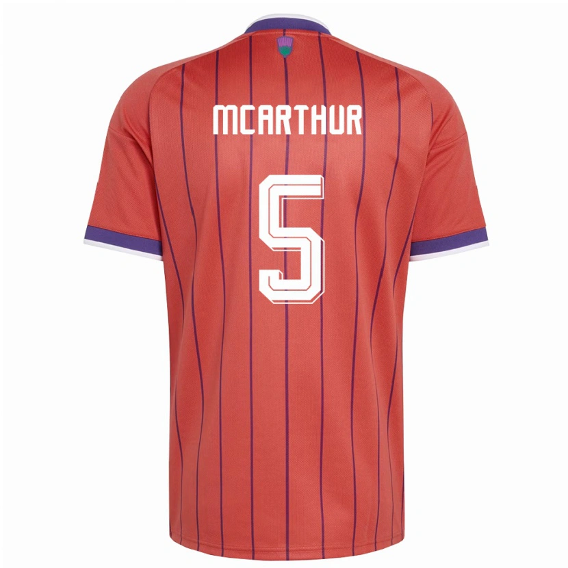 Danxen Women Scotland Charlie Mcarthur #5 Orange Purple Away Jersey 26-28 T-Shirt