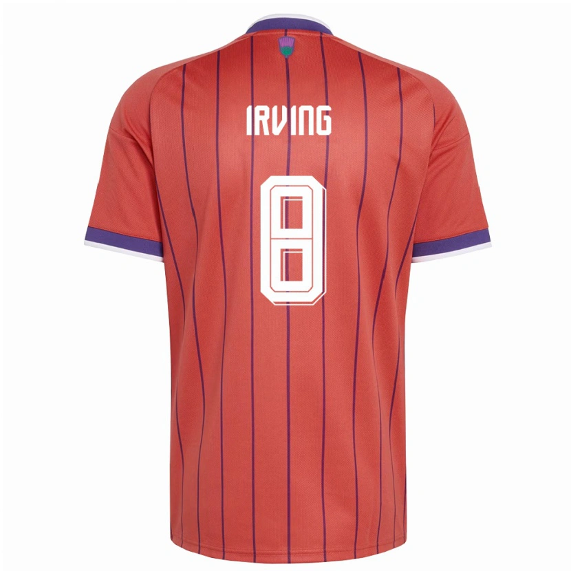 Danxen Women Scotland Andrew Irving #8 Orange Purple Away Jersey 26-28 T-Shirt