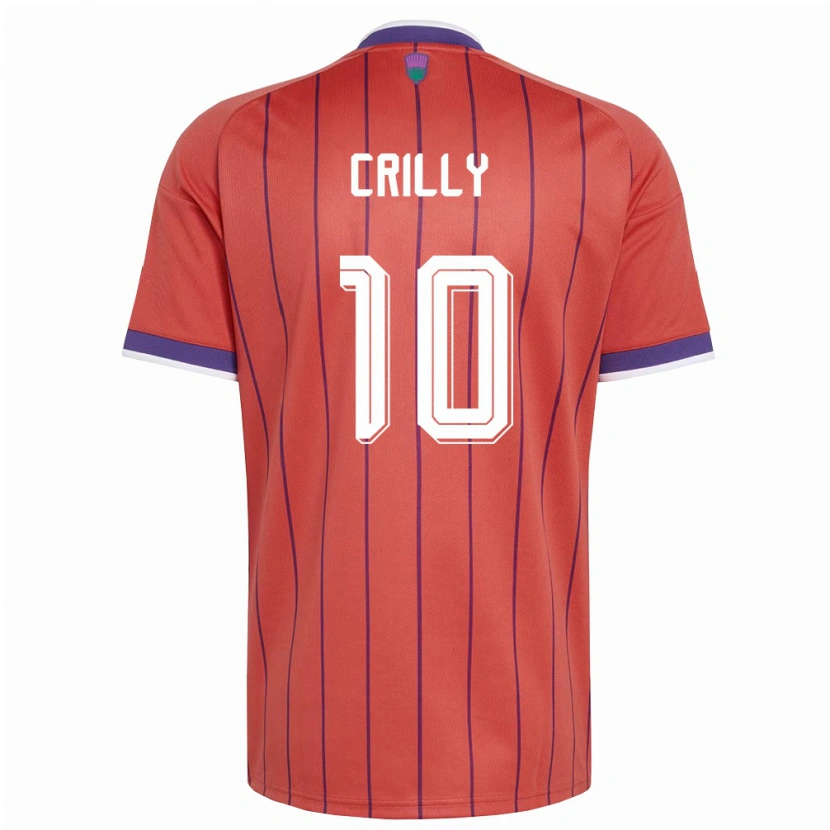 Danxen Women Scotland Aiden Crilly #10 Orange Purple Away Jersey 26-28 T-Shirt