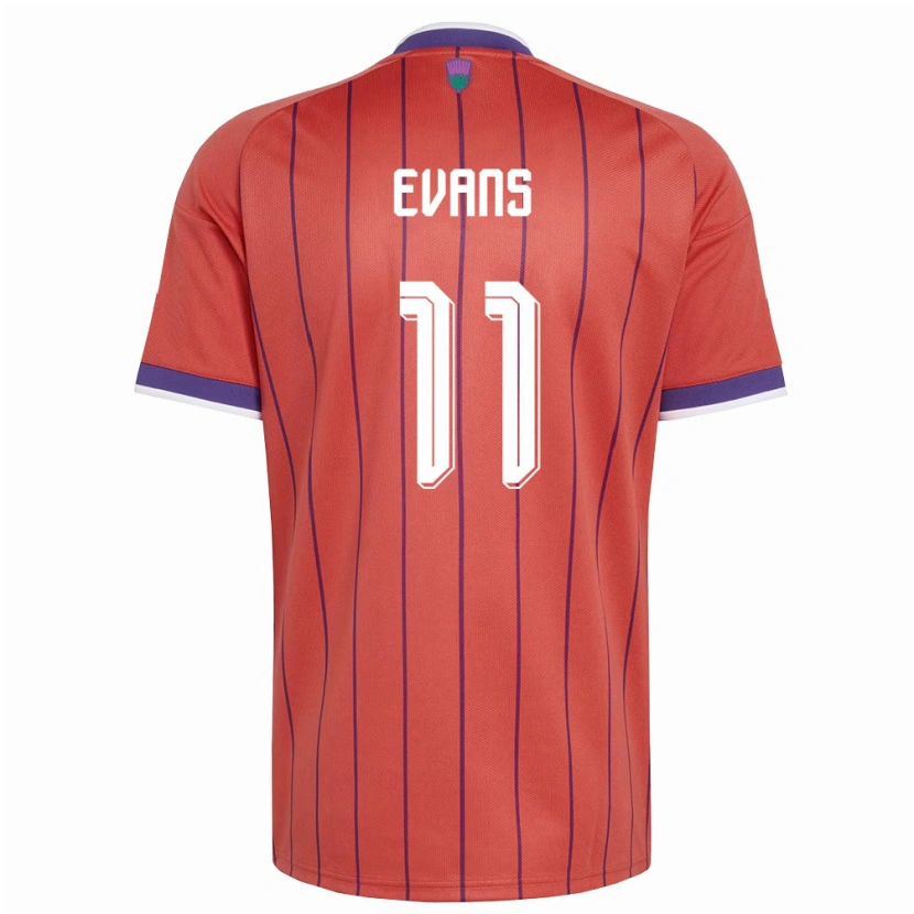 Danxen Women Scotland Lisa Evans #11 Orange Purple Away Jersey 26-28 T-Shirt