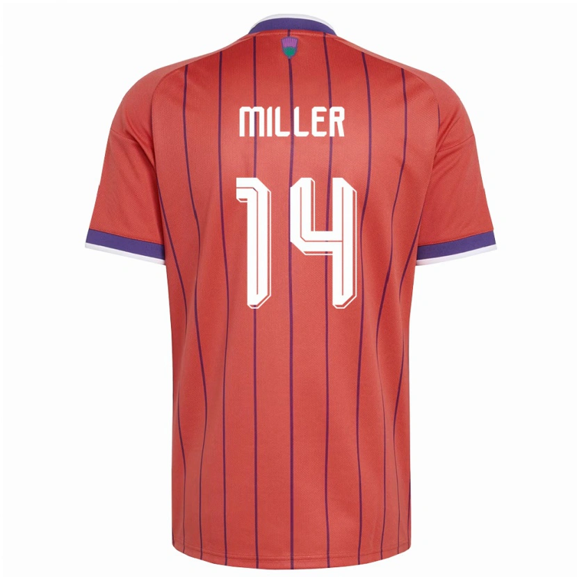 Danxen Women Scotland Lennon Miller #14 Orange Purple Away Jersey 26-28 T-Shirt