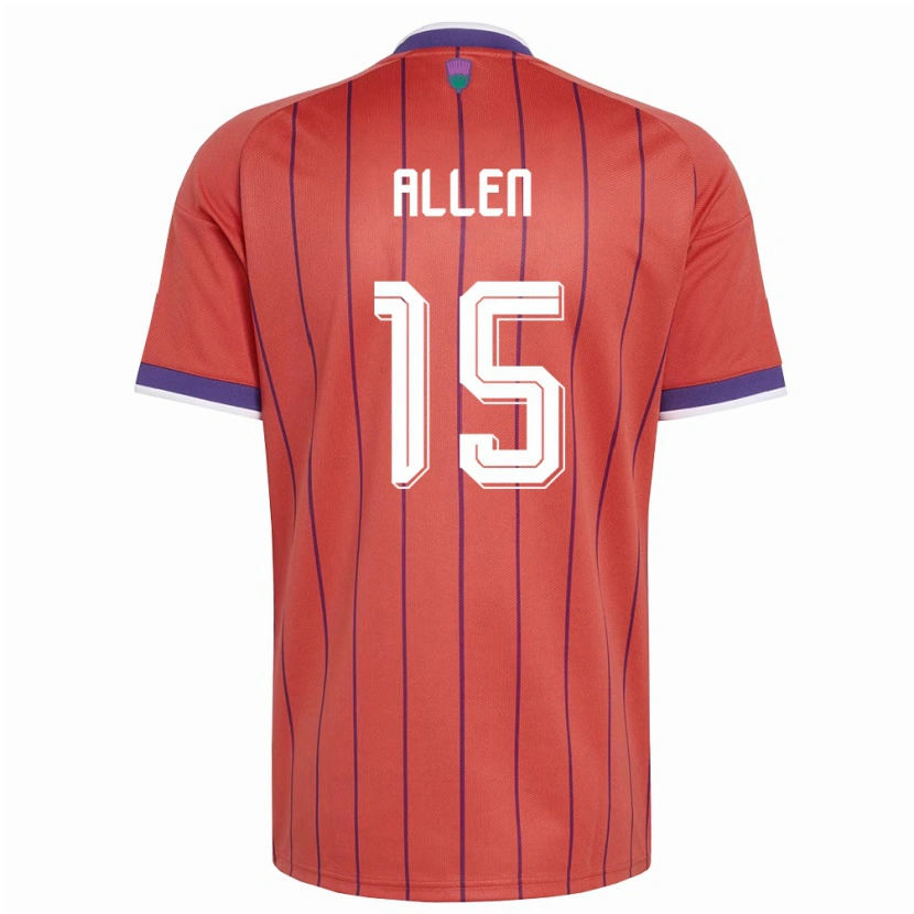 Danxen Women Scotland Greig Allen #15 Orange Purple Away Jersey 26-28 T-Shirt