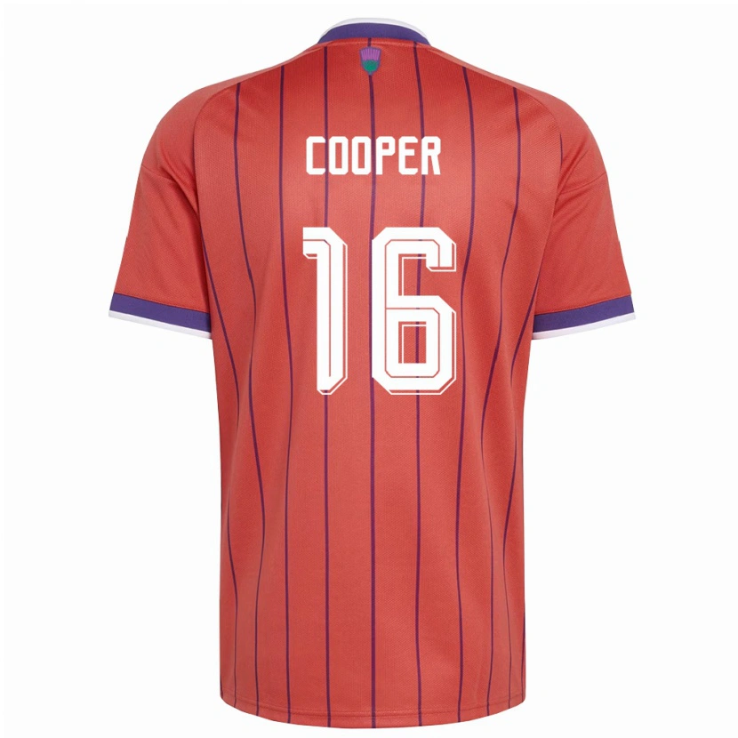 Danxen Women Scotland Liam Cooper #16 Orange Purple Away Jersey 26-28 T-Shirt