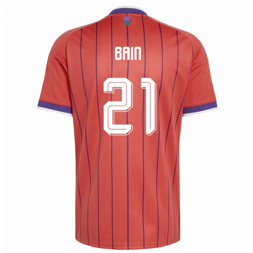 Danxen Women Scotland Scott Bain #21 Orange Purple Away Jersey 26-28 T-Shirt