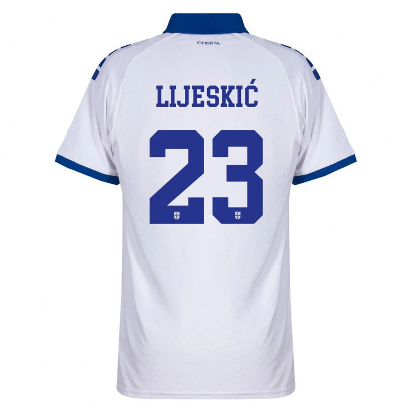 Danxen Women Serbia Luka Lijeskic #23 Navy White Red Away Jersey 26-28 T-Shirt