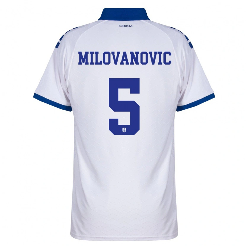 Danxen Women Serbia Mateja Milovanovic #5 Navy White Red Away Jersey 26-28 T-Shirt