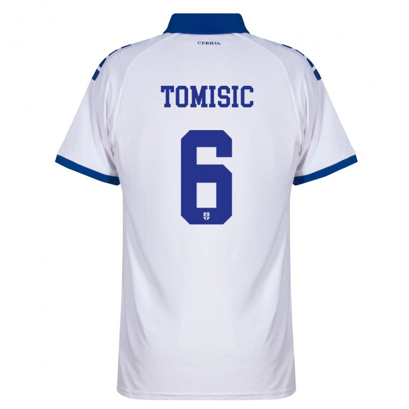 Danxen Women Serbia Vukasin Tomisic #6 Navy White Red Away Jersey 26-28 T-Shirt