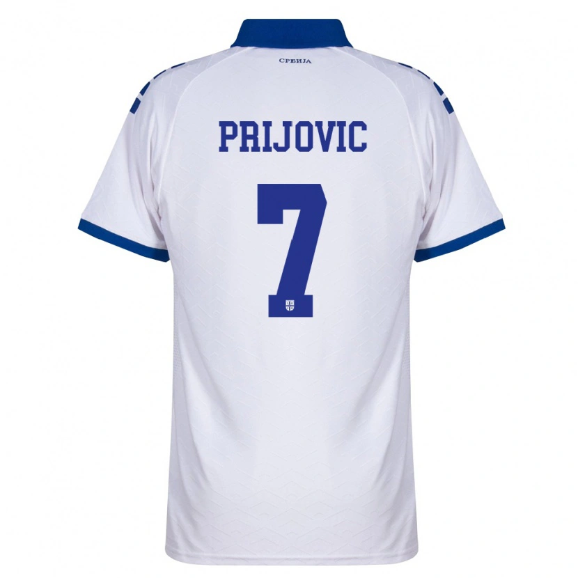 Danxen Women Serbia Pavle Prijovic #7 Navy White Red Away Jersey 26-28 T-Shirt