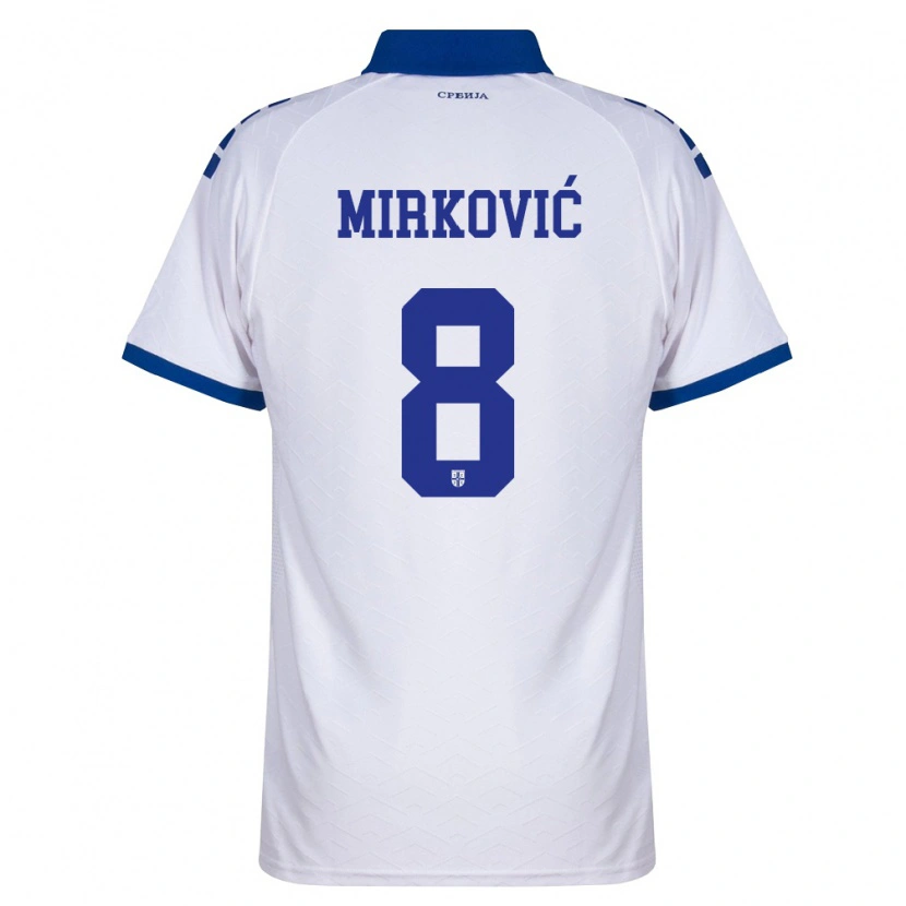 Danxen Women Serbia Nemanja Mirkovic #8 Navy White Red Away Jersey 26-28 T-Shirt