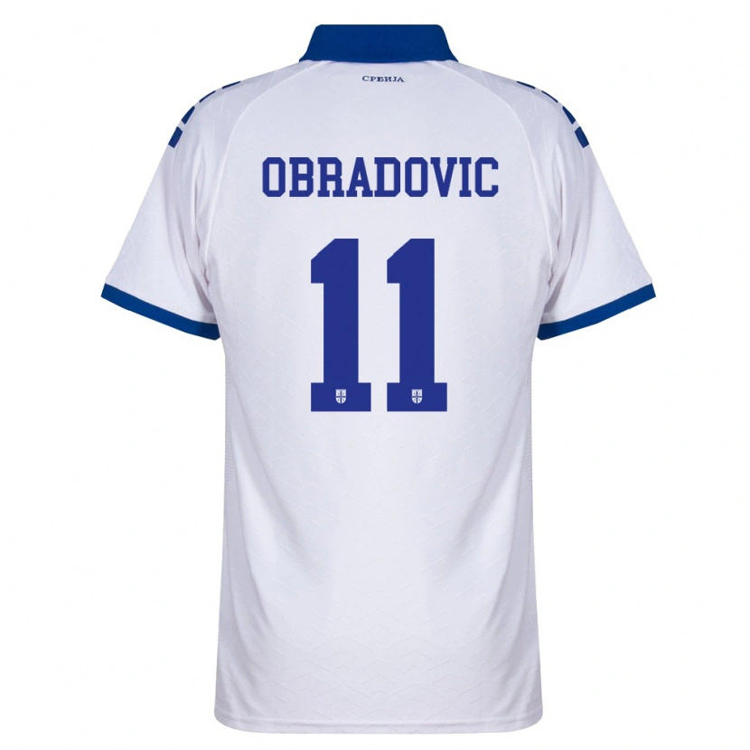 Danxen Women Serbia Ognjen Obradovic #11 Navy White Red Away Jersey 26-28 T-Shirt