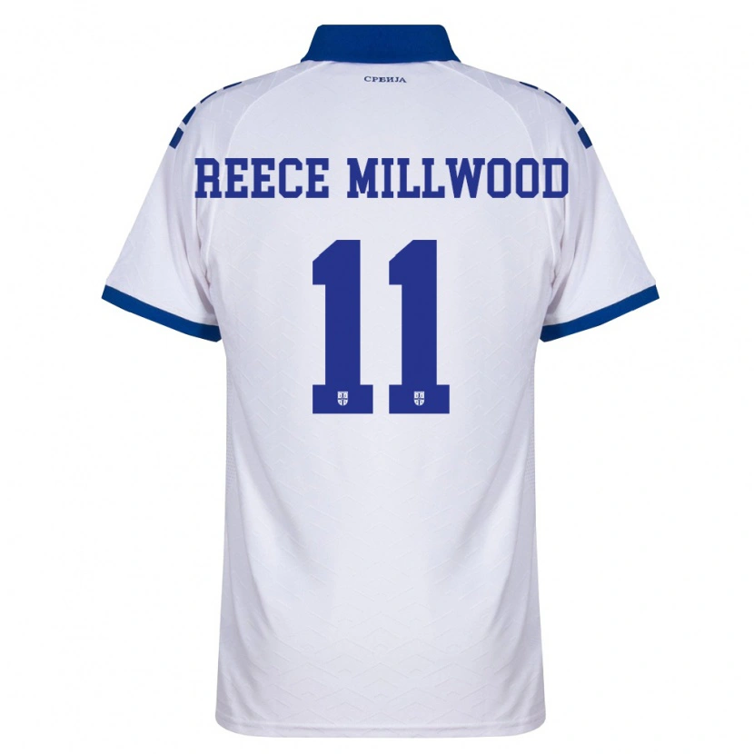 Danxen Women Serbia William Reece Millwood #11 Navy White Red Away Jersey 26-28 T-Shirt