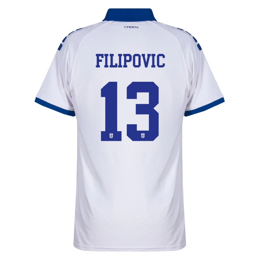 Danxen Women Serbia Uros Filipovic #13 Navy White Red Away Jersey 26-28 T-Shirt