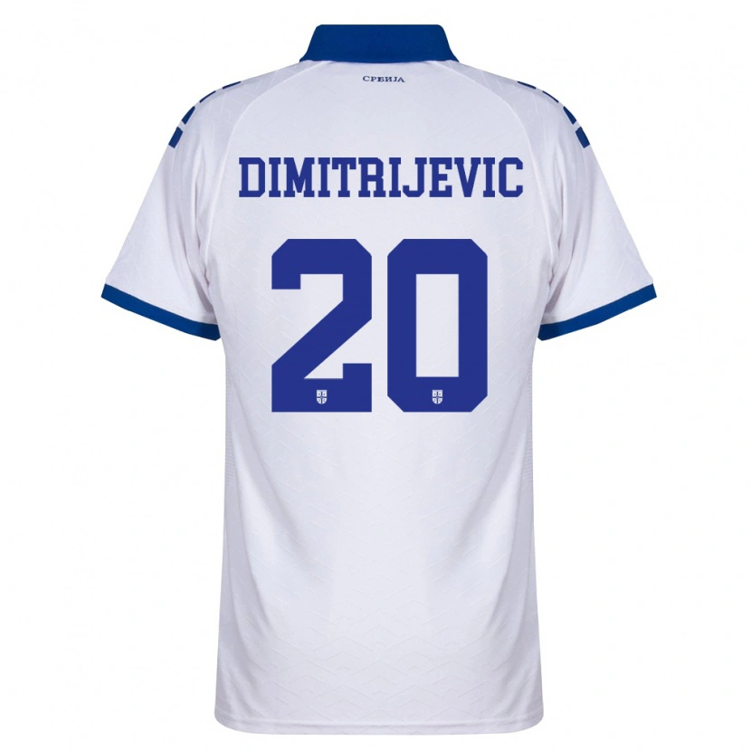 Danxen Women Serbia Vojin Dimitrijevic #20 Navy White Red Away Jersey 26-28 T-Shirt