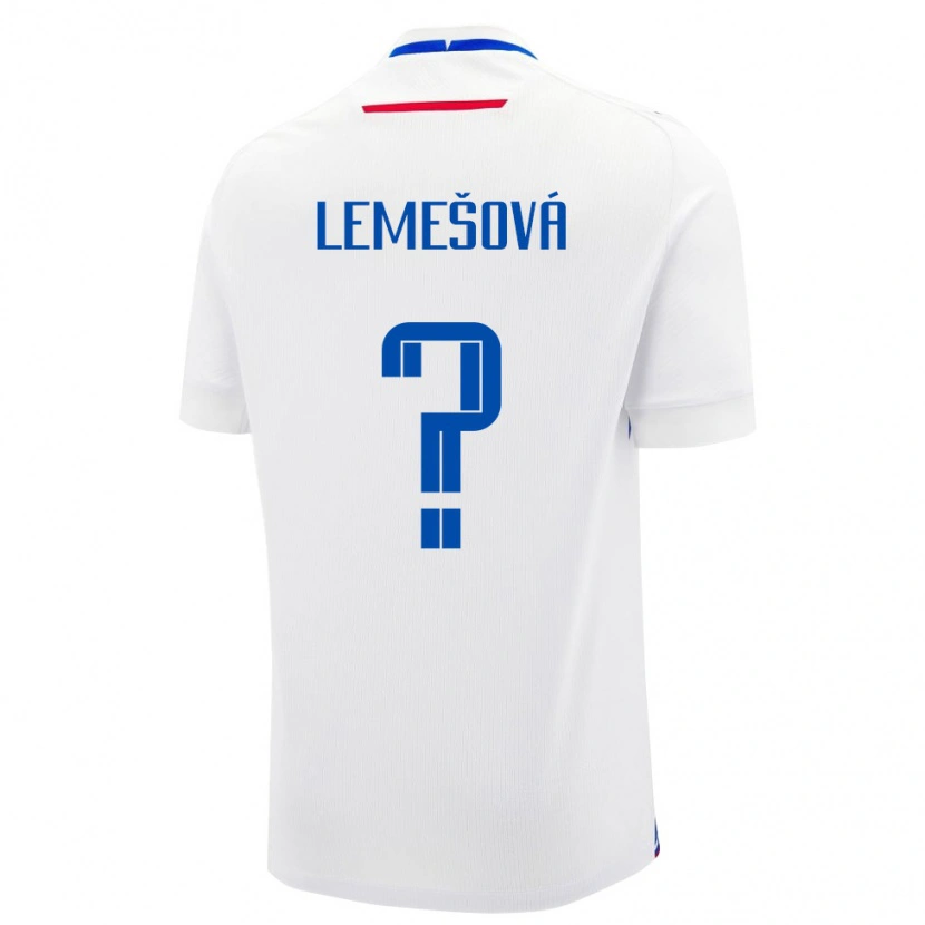 Danxen Women Slovakia Diana Lemešová #0 White Blue Away Jersey 26-28 T-Shirt