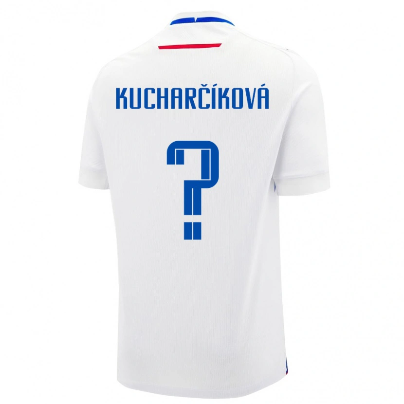 Danxen Women Slovakia Dominika Kucharčíková #0 White Blue Away Jersey 26-28 T-Shirt