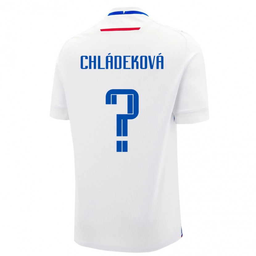 Danxen Women Slovakia Patrícia Chládeková #0 White Blue Away Jersey 26-28 T-Shirt