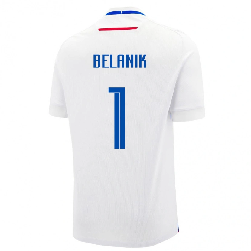 Danxen Women Slovakia Samuel Belanik #1 White Blue Away Jersey 26-28 T-Shirt
