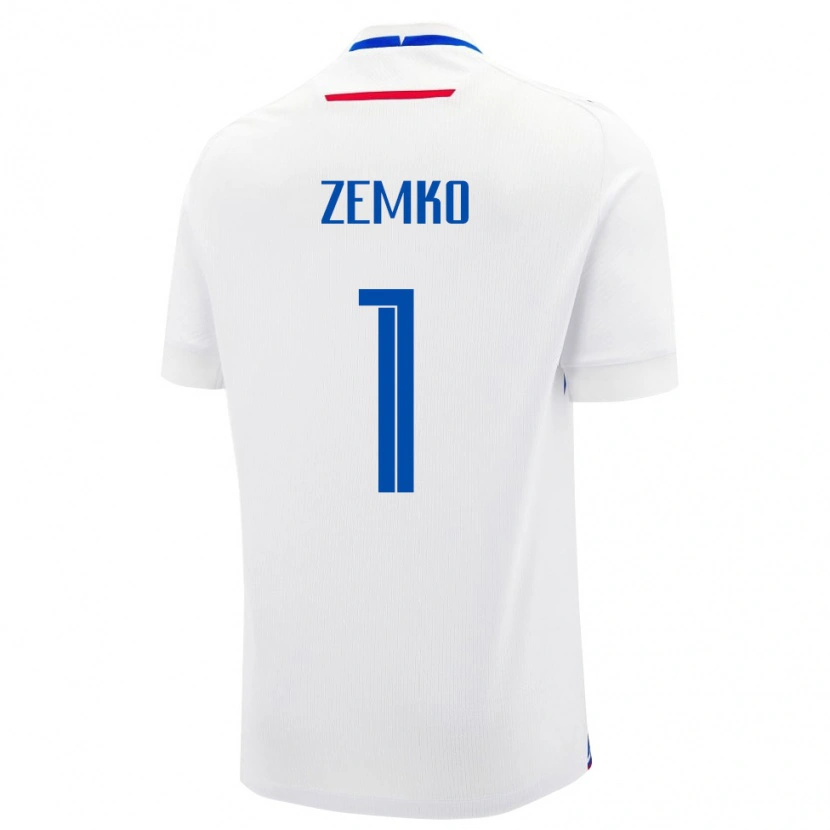 Danxen Women Slovakia Samuel Zemko #1 White Blue Away Jersey 26-28 T-Shirt
