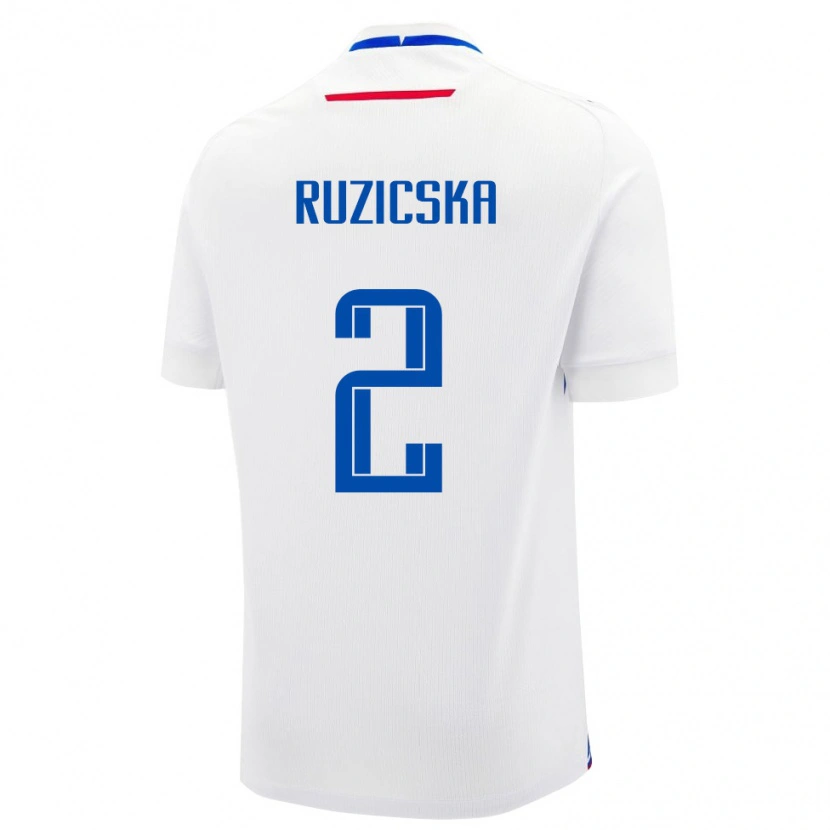 Danxen Women Slovakia Dominik Ruzicska #2 White Blue Away Jersey 26-28 T-Shirt