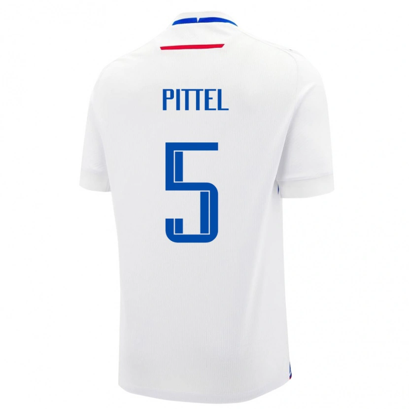 Danxen Women Slovakia Peter Pittel #5 White Blue Away Jersey 26-28 T-Shirt