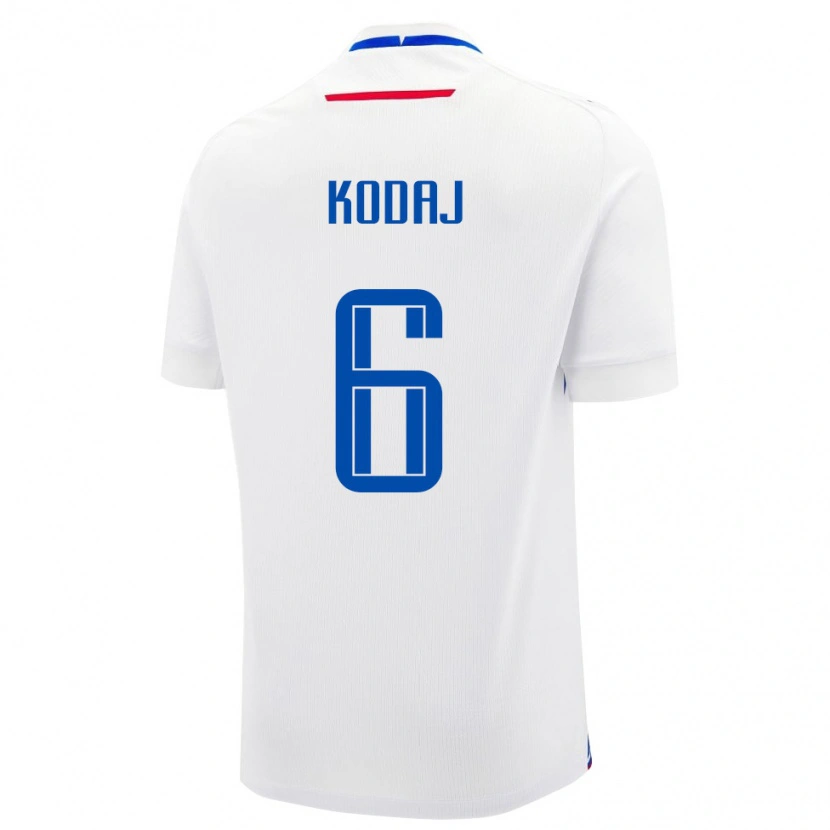 Danxen Women Slovakia Milan Kodaj #6 White Blue Away Jersey 26-28 T-Shirt