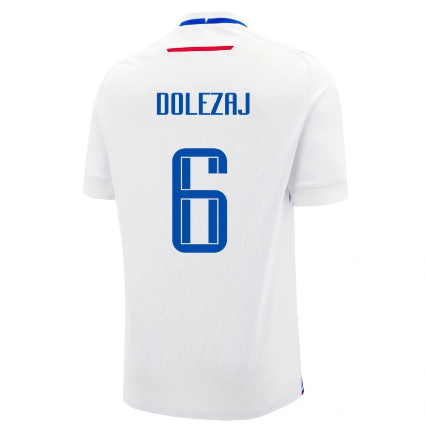 Danxen Women Slovakia Maxim Dolezaj #6 White Blue Away Jersey 26-28 T-Shirt