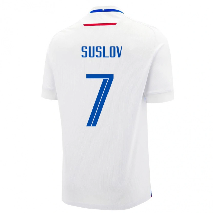 Danxen Women Slovakia Tomas Suslov #7 White Blue Away Jersey 26-28 T-Shirt