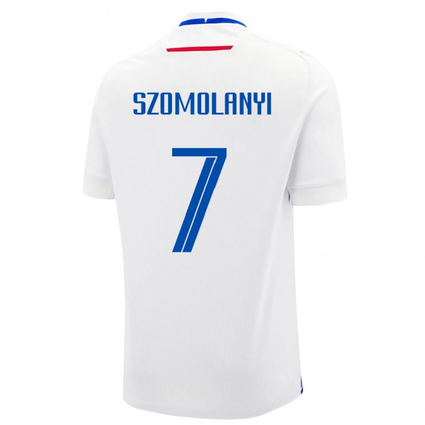 Danxen Women Slovakia Lucas Szomolanyi #7 White Blue Away Jersey 26-28 T-Shirt