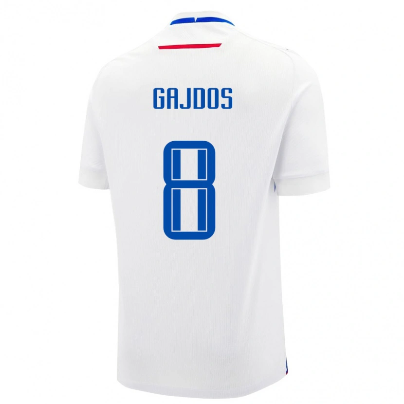 Danxen Women Slovakia Artur Gajdos #8 White Blue Away Jersey 26-28 T-Shirt