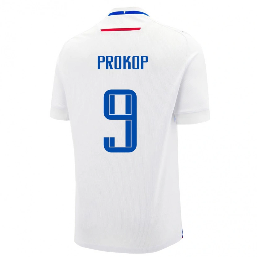 Danxen Women Slovakia Lukas Prokop #9 White Blue Away Jersey 26-28 T-Shirt