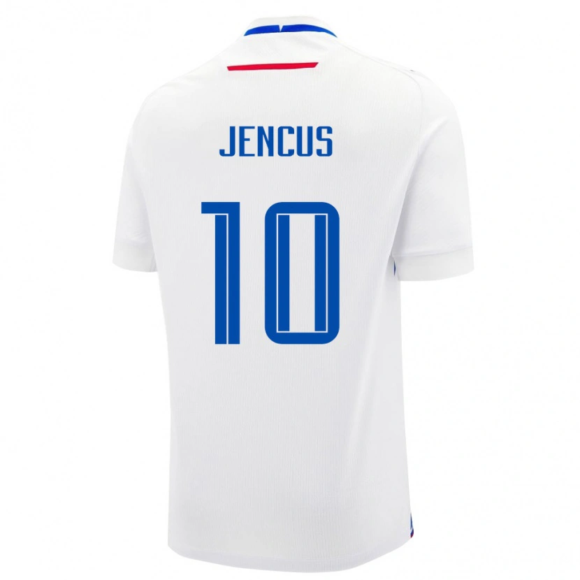 Danxen Women Slovakia Martin Jencus #10 White Blue Away Jersey 26-28 T-Shirt