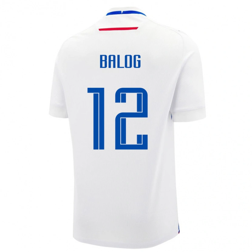 Danxen Women Slovakia David Balog #12 White Blue Away Jersey 26-28 T-Shirt