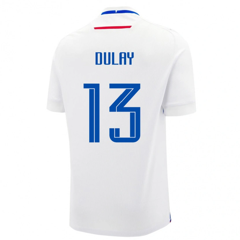 Danxen Women Slovakia Patrik Dulay #13 White Blue Away Jersey 26-28 T-Shirt