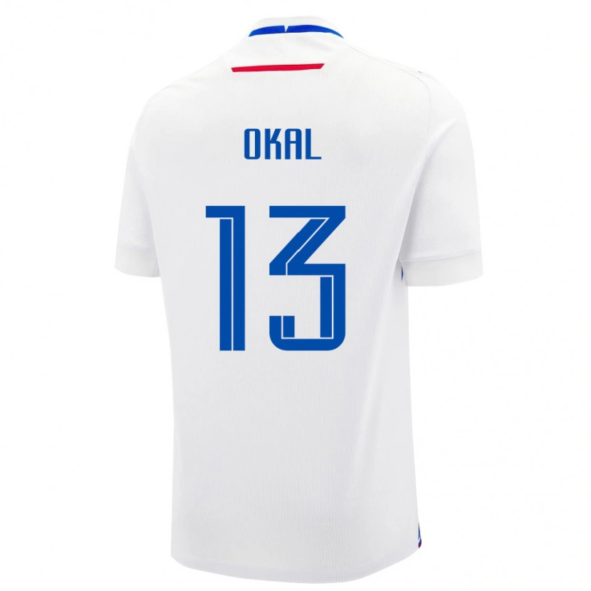 Danxen Women Slovakia Marek Okal #13 White Blue Away Jersey 26-28 T-Shirt