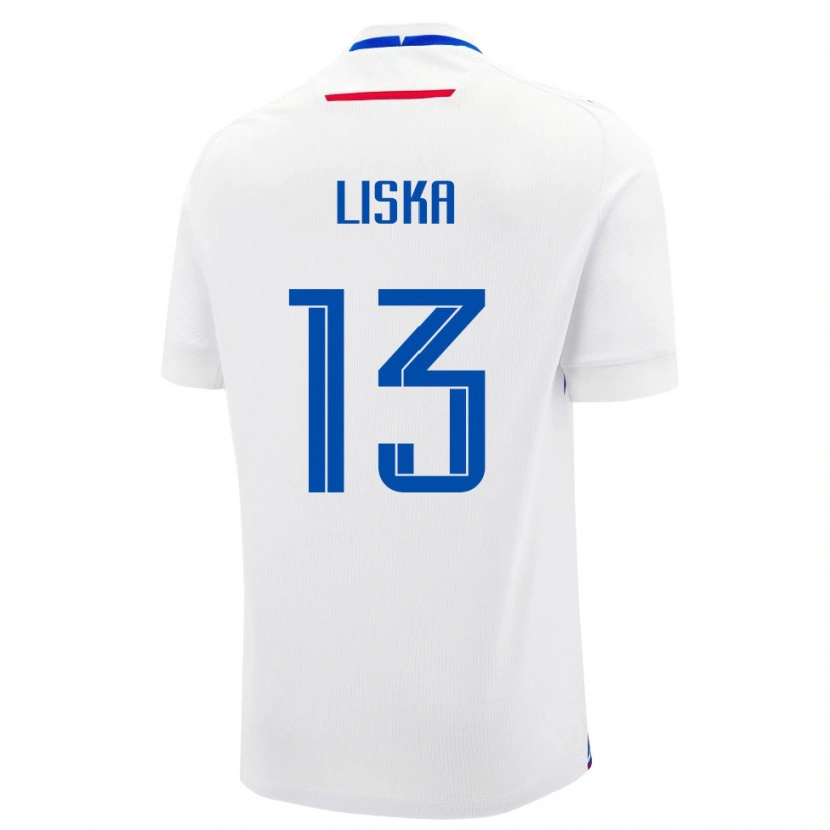 Danxen Women Slovakia Lukas Liska #13 White Blue Away Jersey 26-28 T-Shirt