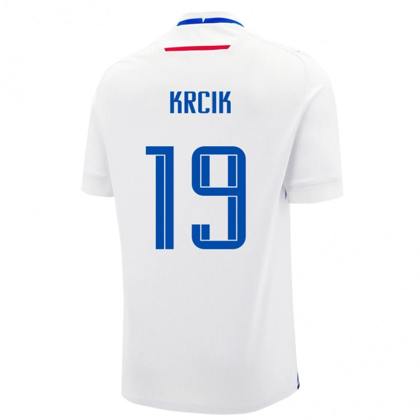 Danxen Women Slovakia David Krcik #19 White Blue Away Jersey 26-28 T-Shirt