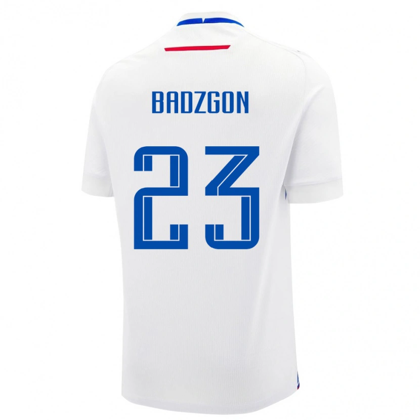 Danxen Women Slovakia Jakub Badzgon #23 White Blue Away Jersey 26-28 T-Shirt