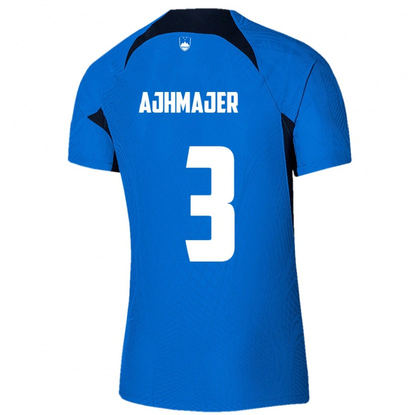 Danxen Women Slovenia Nejc Ajhmajer #3 Blue White Away Jersey 26-28 T-Shirt