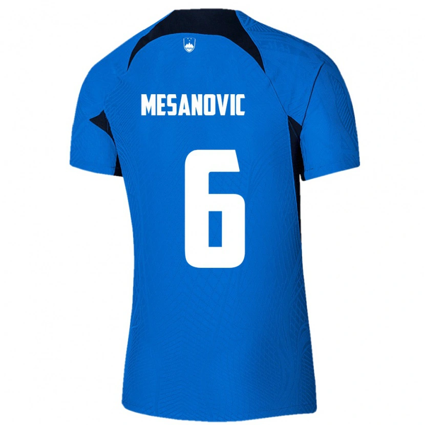 Danxen Women Slovenia Emin Mesanovic #6 Blue White Away Jersey 26-28 T-Shirt